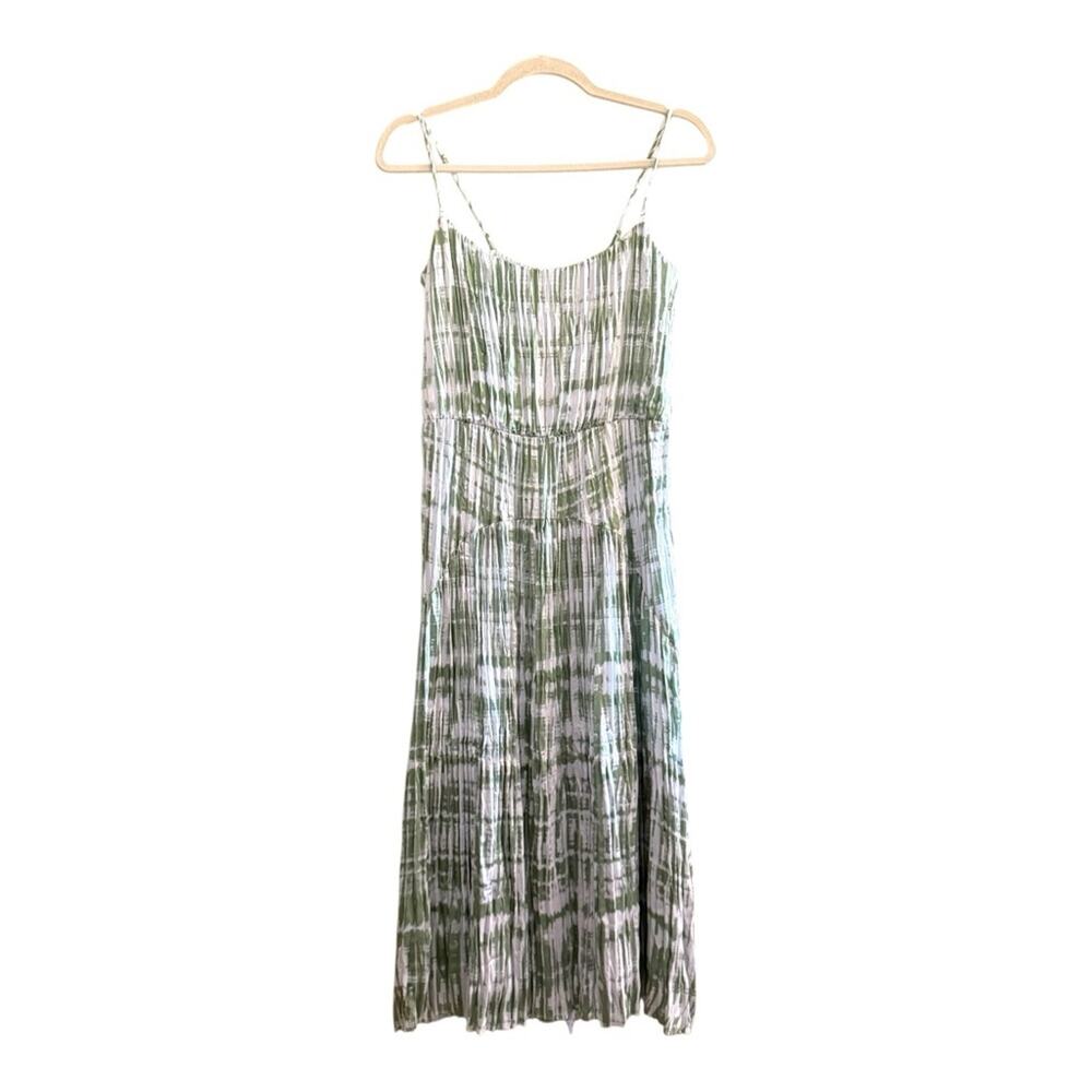 Vince Tie Dye Pleated Midi-Dress Size S